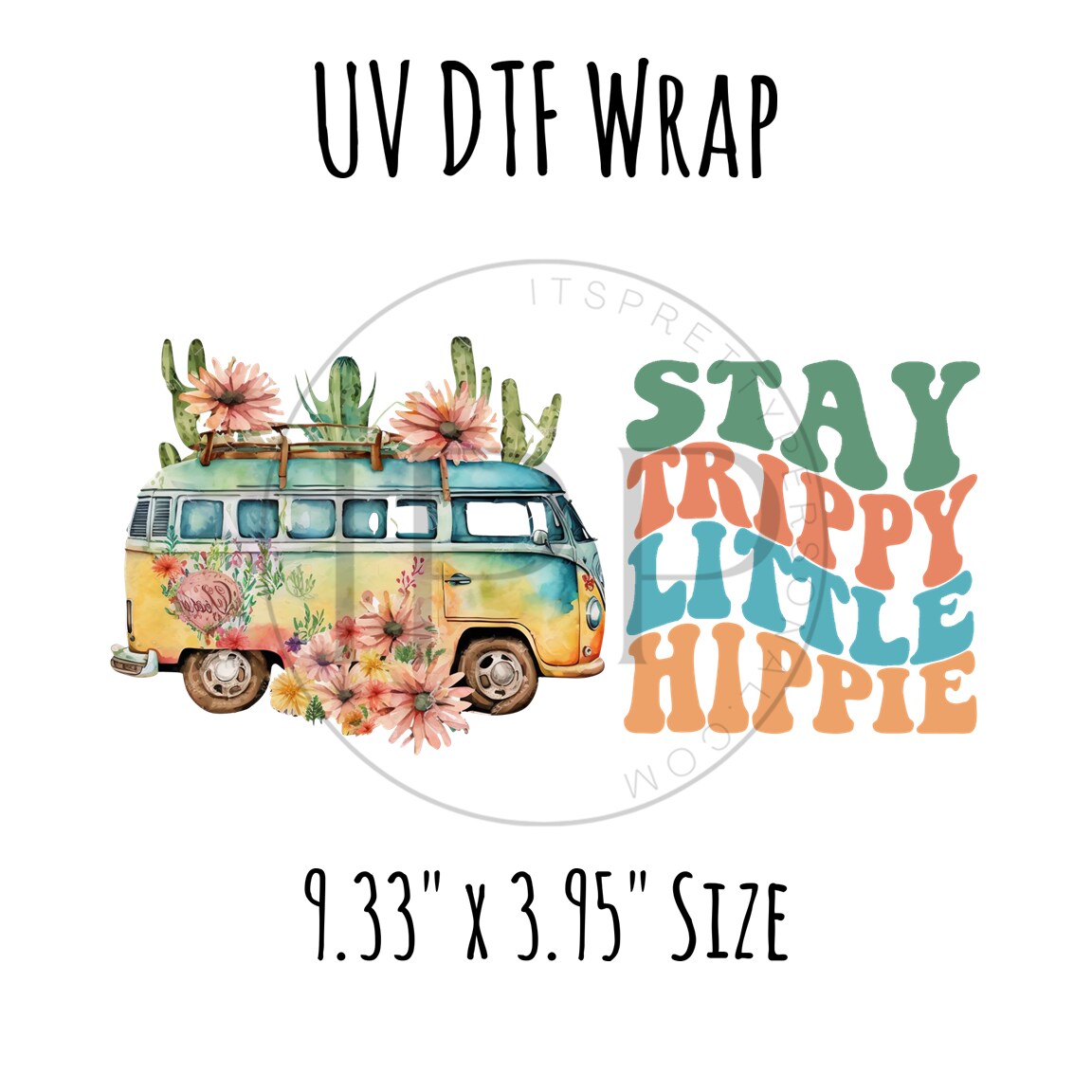 #17- Trippy Hippie- 16oz Cup UV DTF Wrap