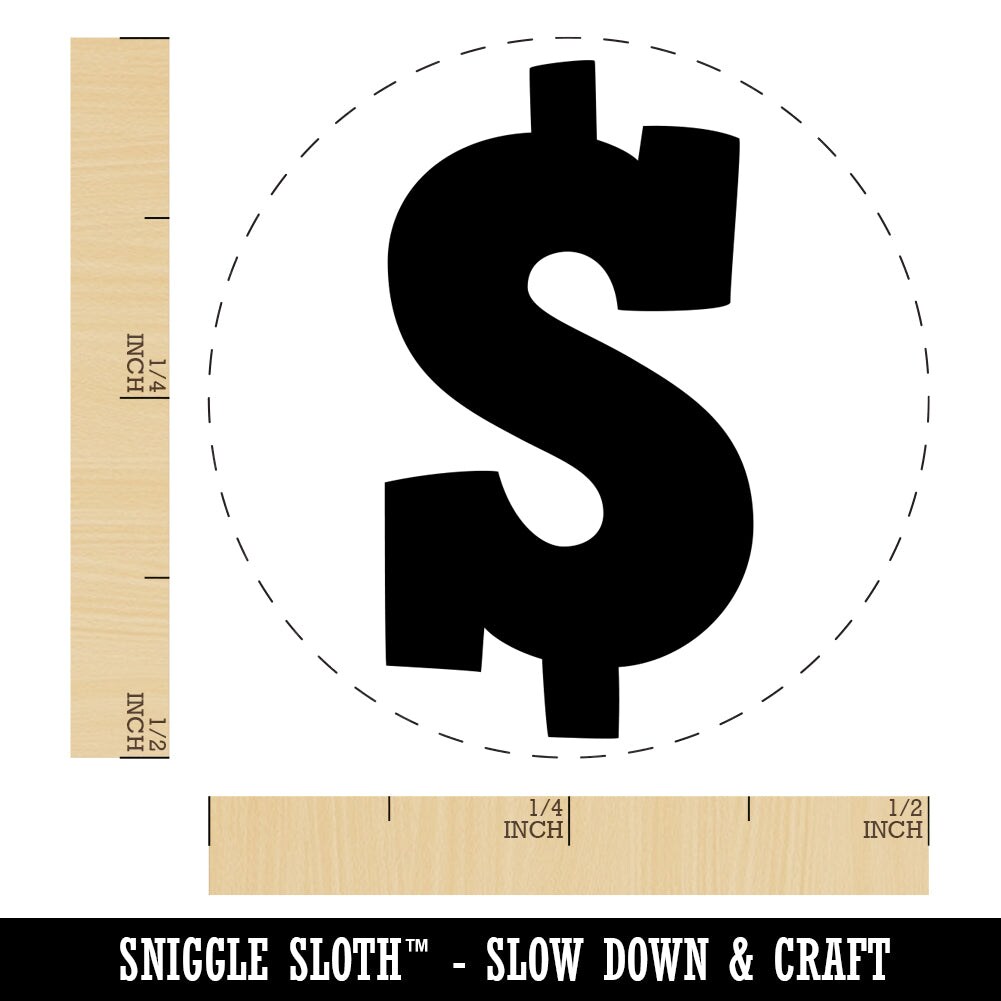 Dollar Sign Money Symbol Self-Inking Rubber Stamp for Stamping Crafting ...