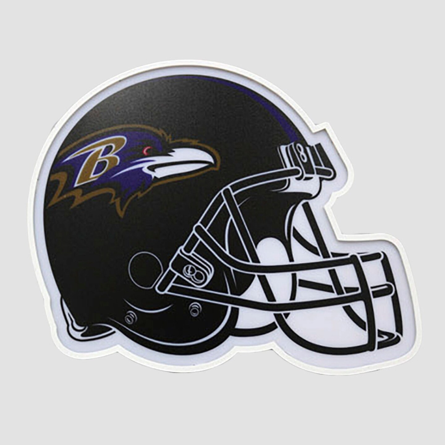 The Memory Company 13.5" Purple and Gold NFL Baltimore Ravens LED Helmet Lamp