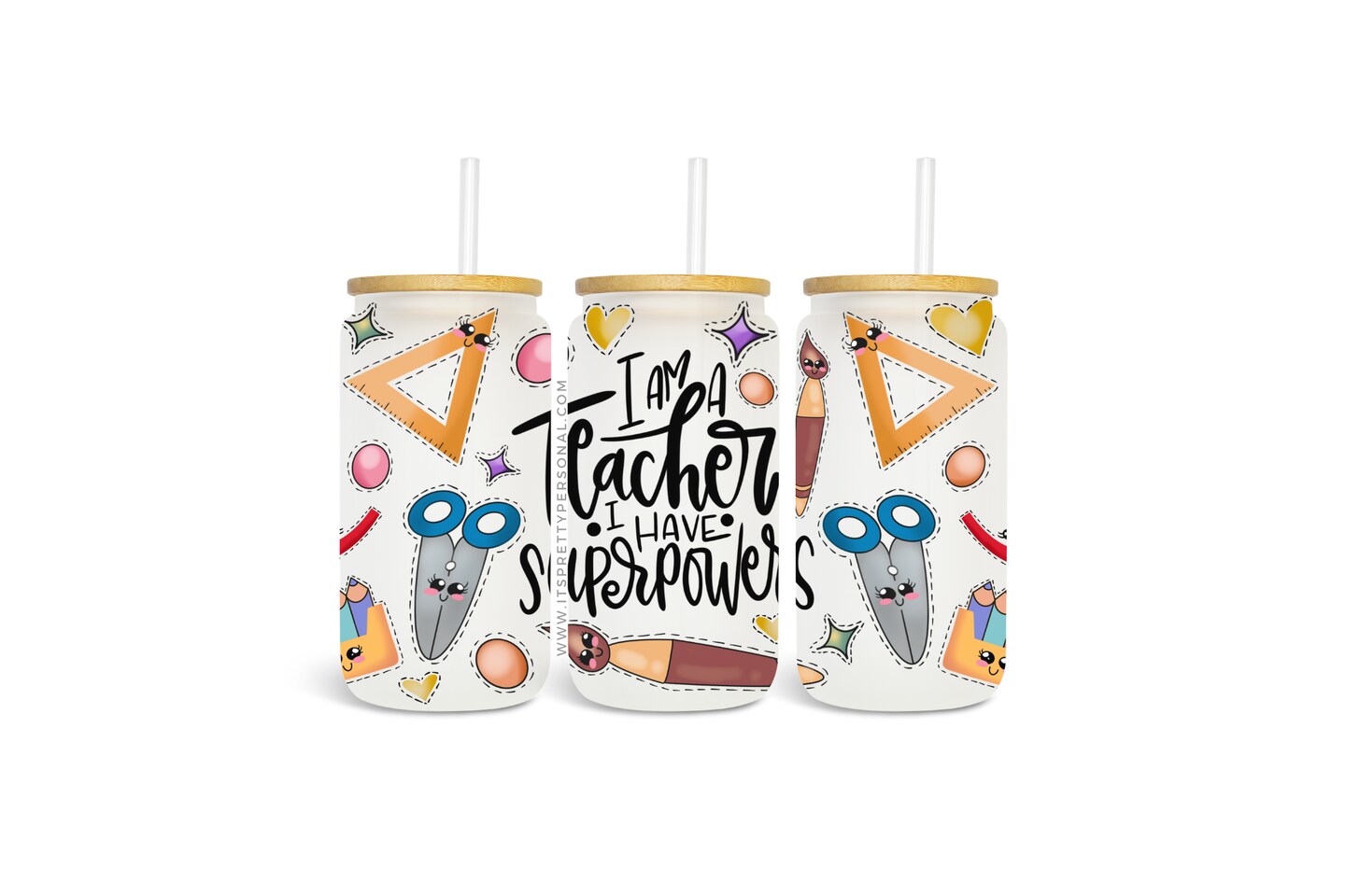 Teacher Superpowers - UV DTF CUP WRAP - 16 OZ – Screen Print