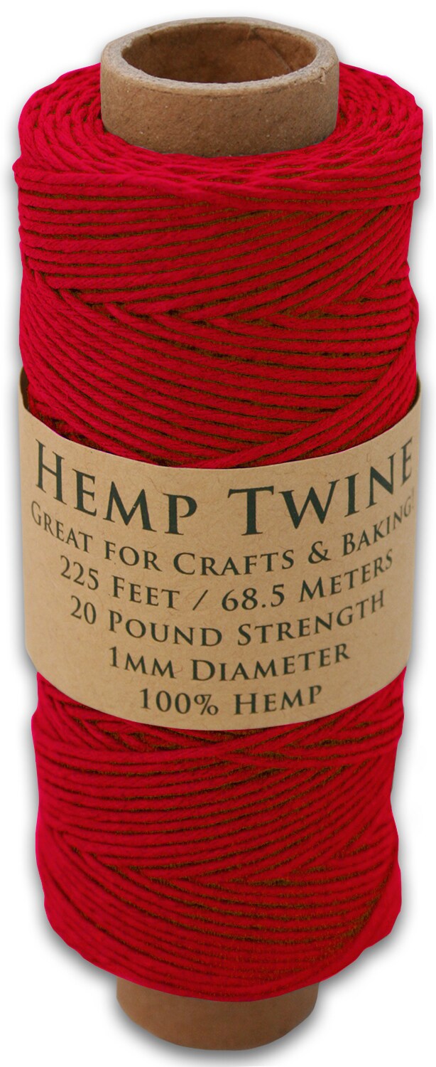 Hemptopia, Hemp Twine Spool, 225ft, All Natural, Multiple Colors
