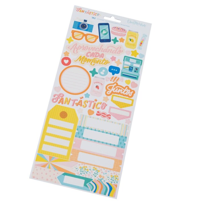 Obed Marshall - FANTASTICO COLLECTION - STICKER SHEET 6”x12” CARDSTOCK (102 PIECE) 34007833 by American Crafts