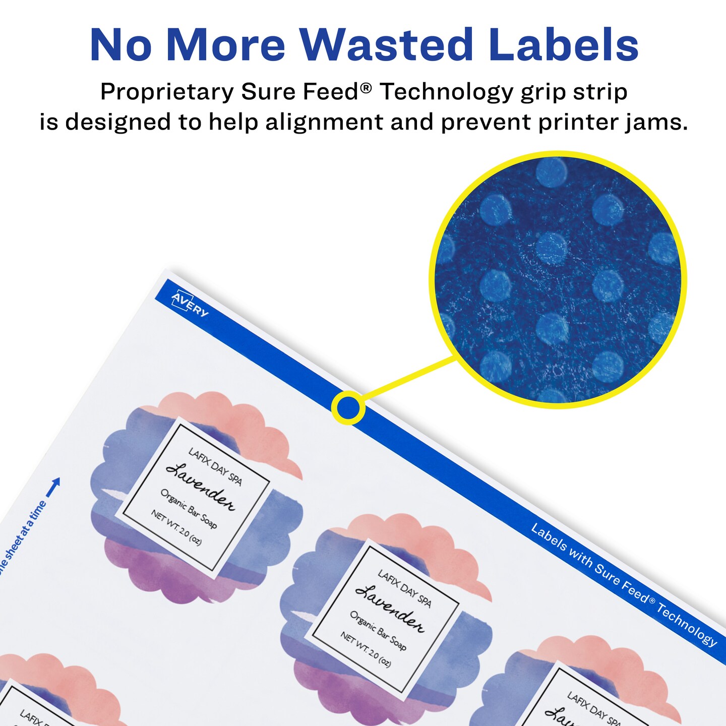 Avery White Round Scalloped Labels, 2.5&#x22; diameter
