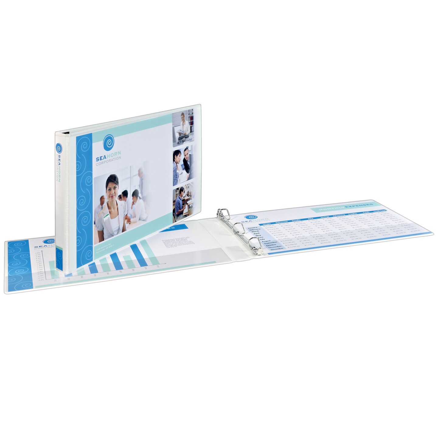 Avery Heavy-Duty View 3 Ring Binder, 2&#x22; Slant Rings, Holds 11&#x22; x 17&#x22; Paper, 1 White Binder (72126)