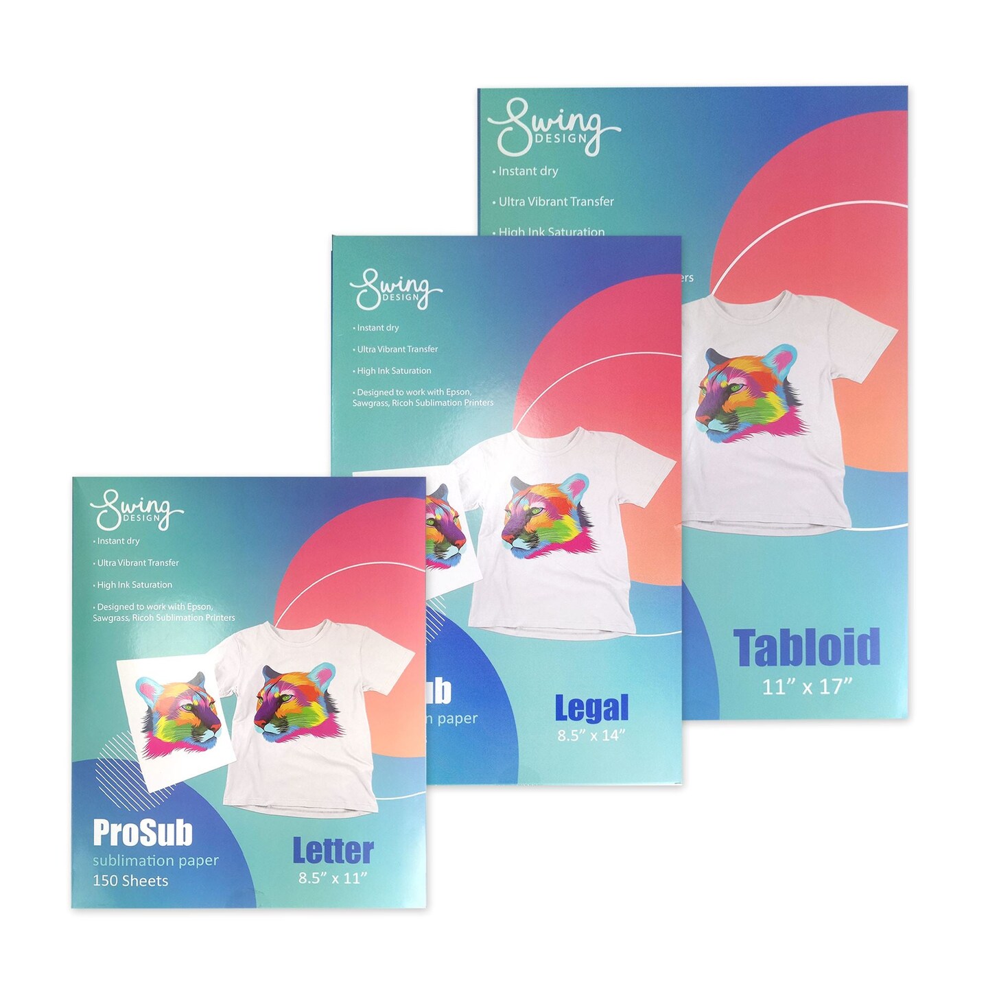 ProSub Premium Sublimation Heat Transfer Paper 8.5" x 14" for Epson, Sawgrass - 150 Sheets