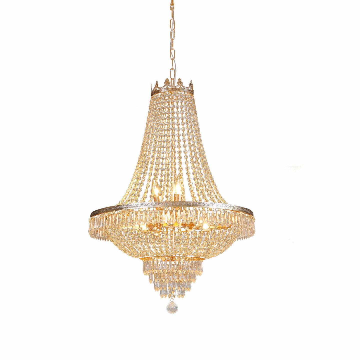 Kitcheniva Gold Crystal French Empire Chandelier Pendant Lamp