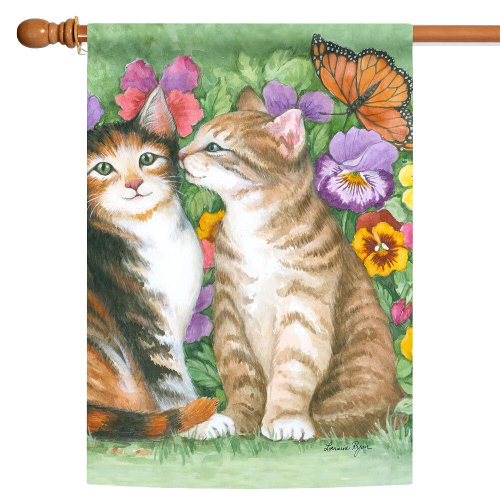 Kissing Kitties Decorative Spring Flag | Michaels