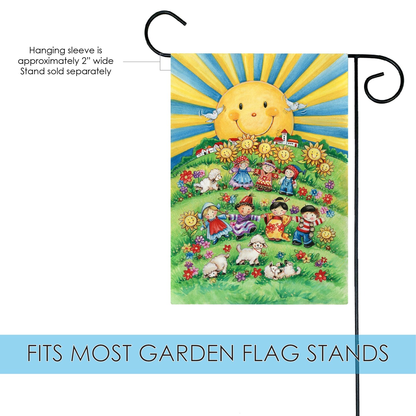 It&#x27;s a Small World Decorative Spring Flag