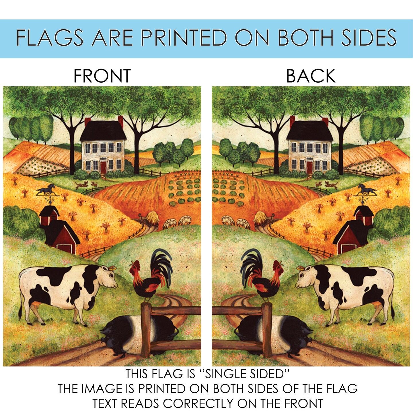 Farm Gathering Decorative Farm Flag