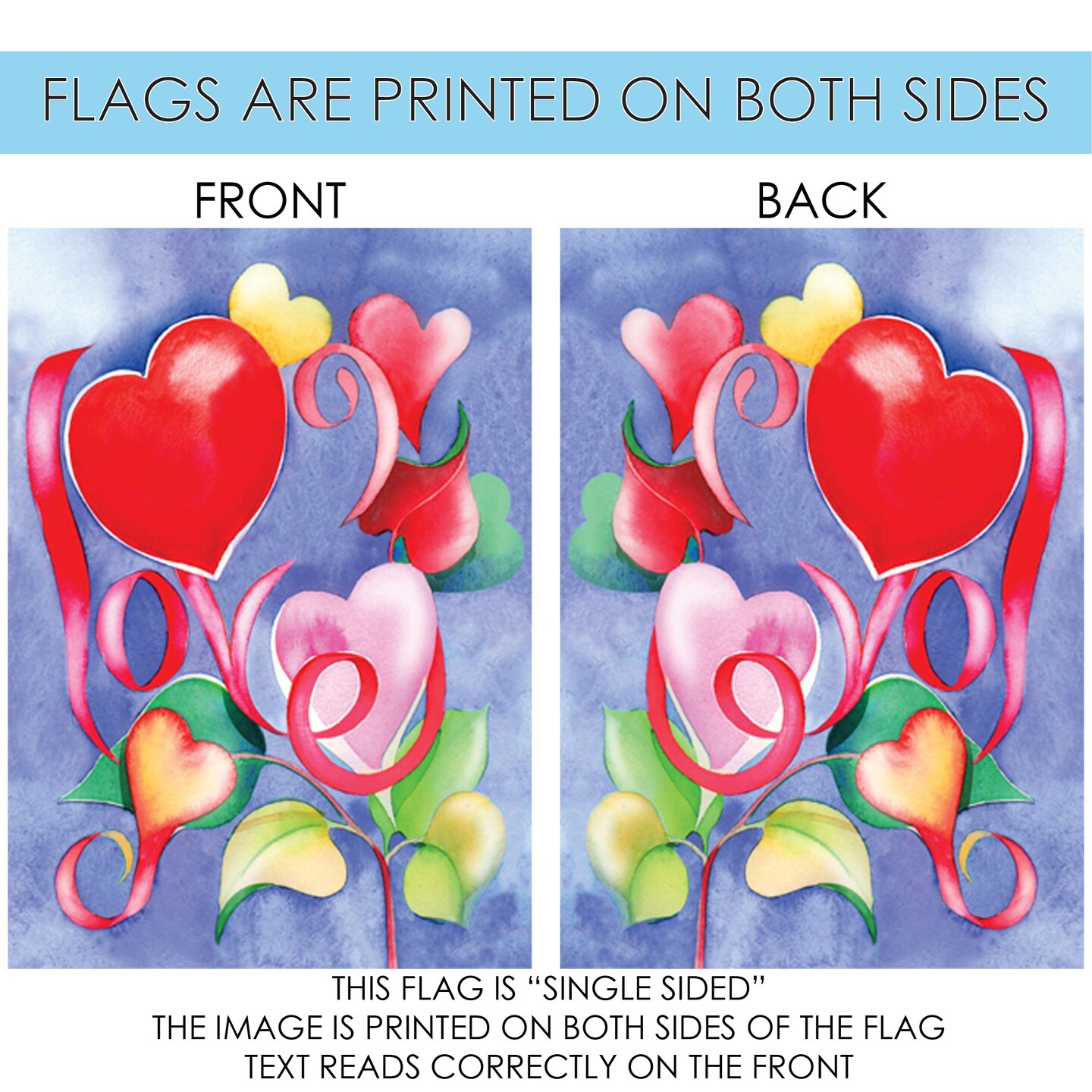 Love Decorative Valentine Flag