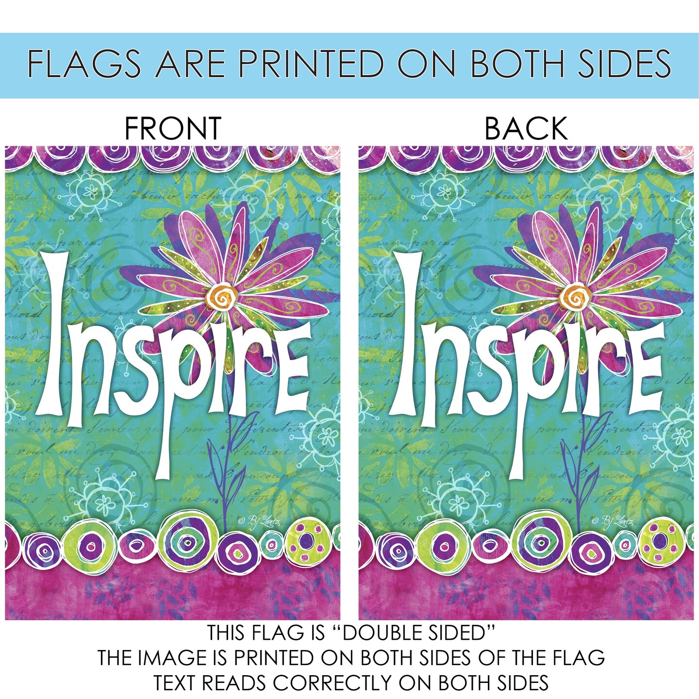 Inspire Decorative Inspire Double Sided Flag