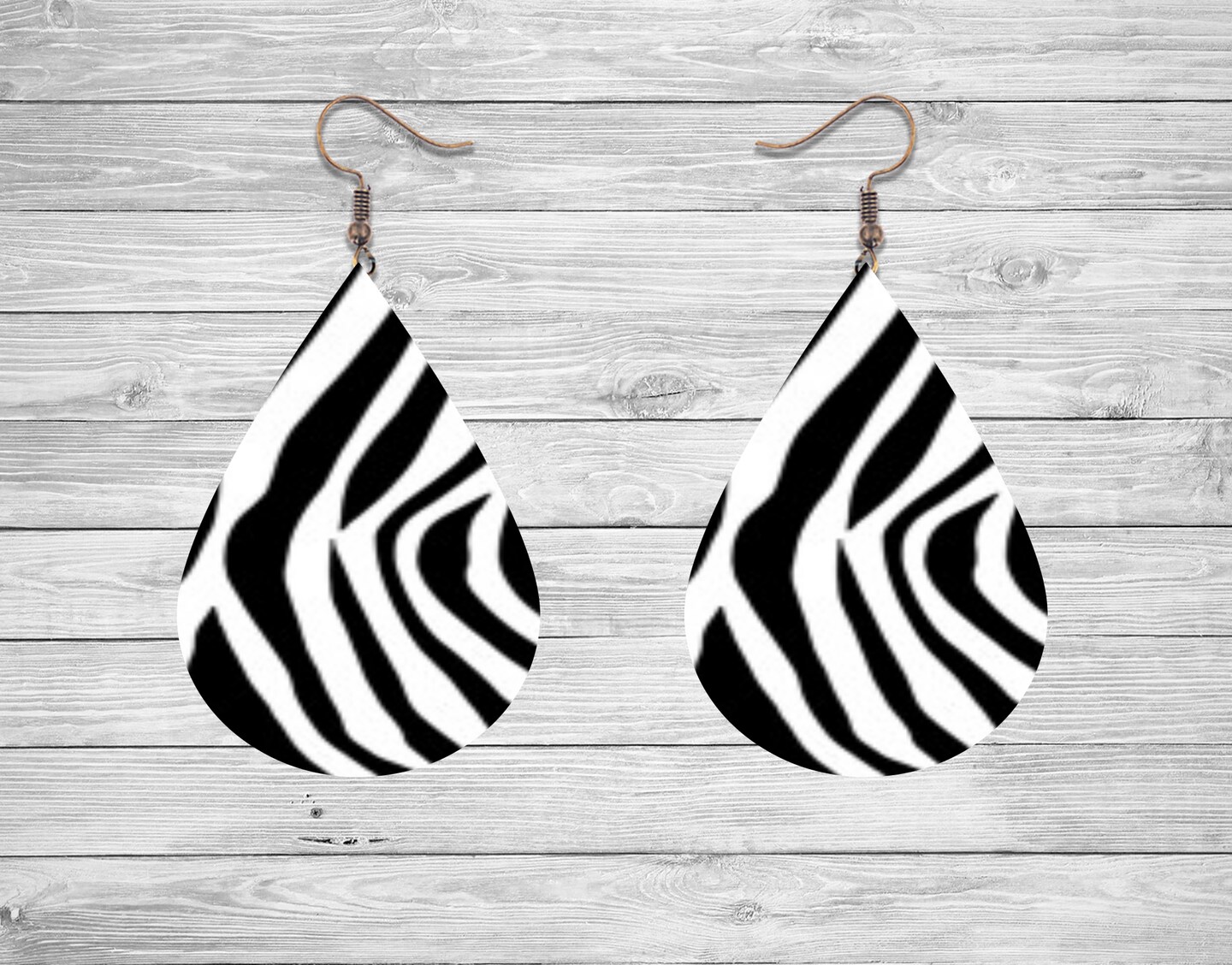 Zebra Print Earrings Teardrop Earring Gift Ideas Finished Product Double Sided MakerPlace by Michaels