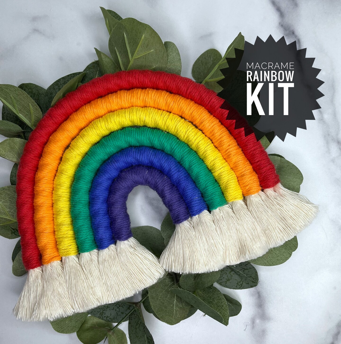 Macramé Rainbow Kit - Large Rainbow - Crafty You Crafty Me - Sew U Knit  Crafts