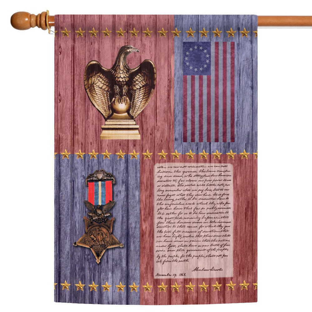 Gettysburg Address Decorative Patriotic Flag