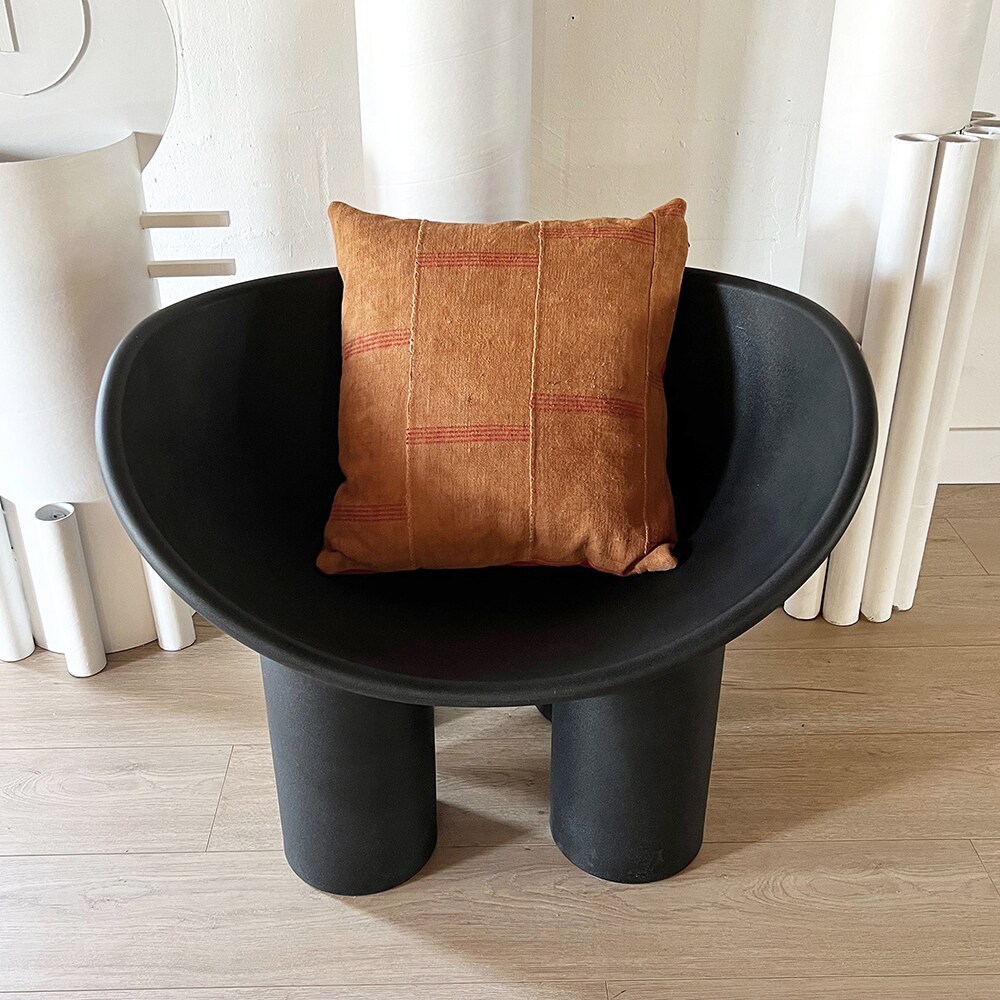 20x20 Square African Mudcloth Pillow Cover Rust and Red