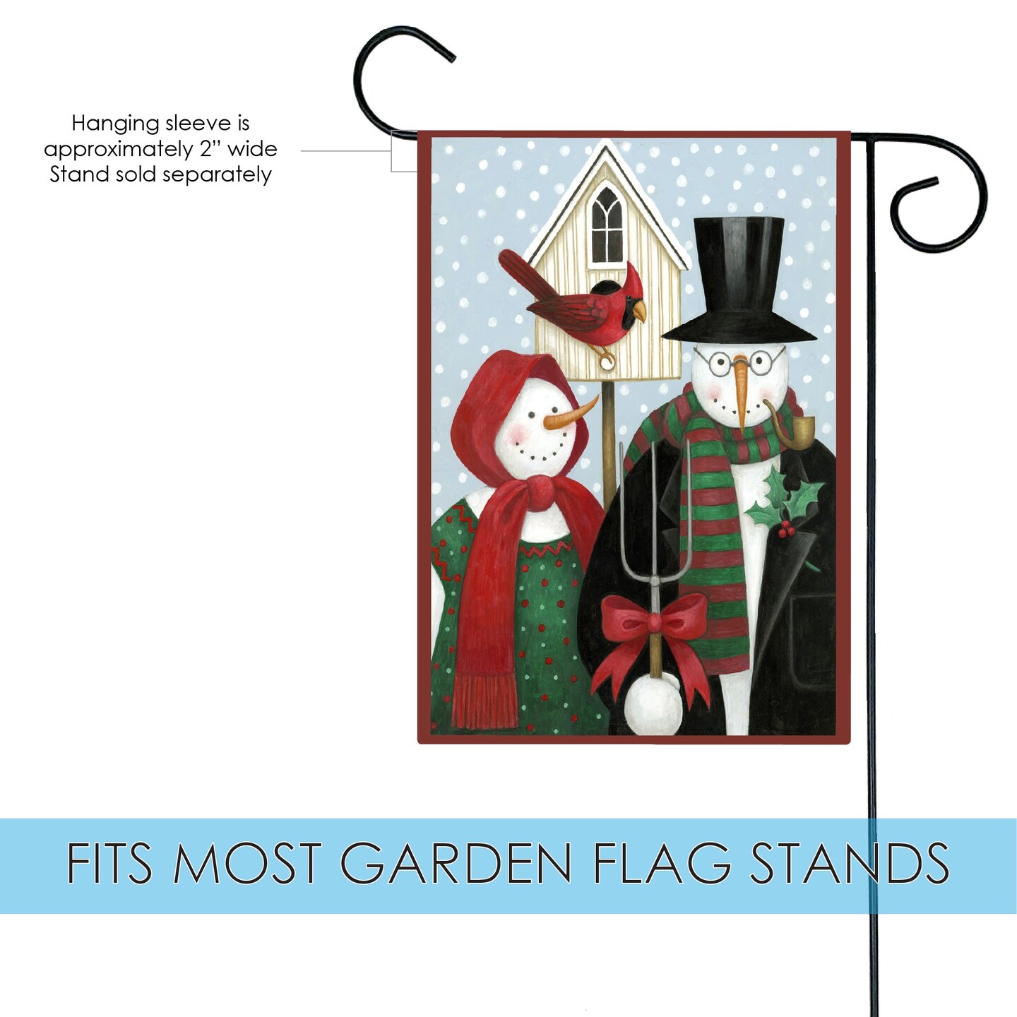 Snowman Gothic Decorative Winter Flag