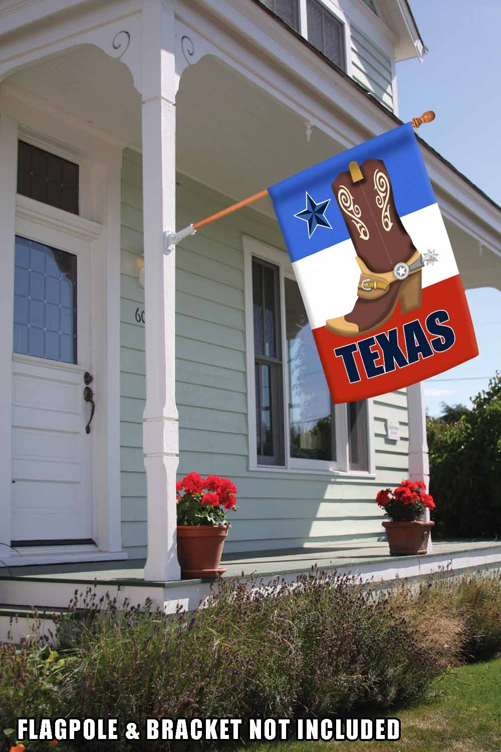 Texas Cowboy Boot Decorative Texas Flag