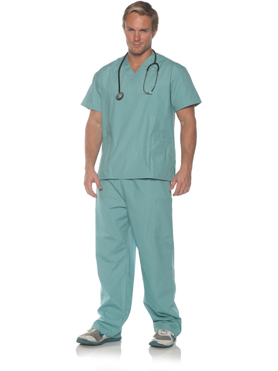 Men&#x27;s Green Surgery Scrubs Costume