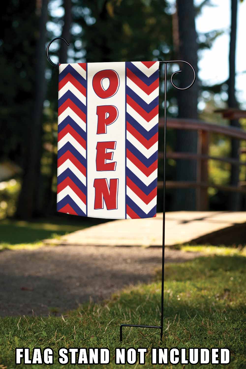 Open-Chevron Decorative Open Flag