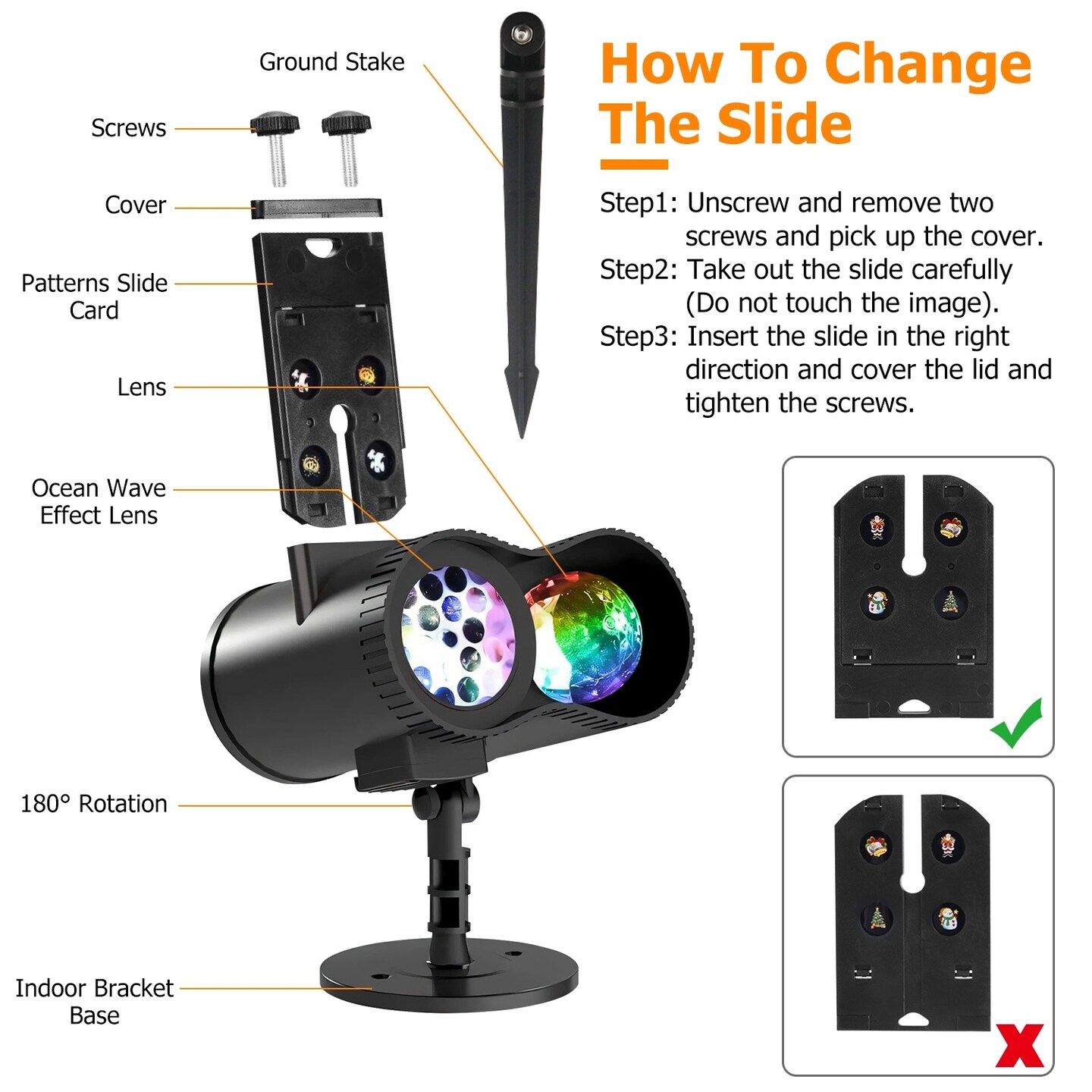 Eggracks 12 Patterns LED Projector Lights with Remote Control Timer