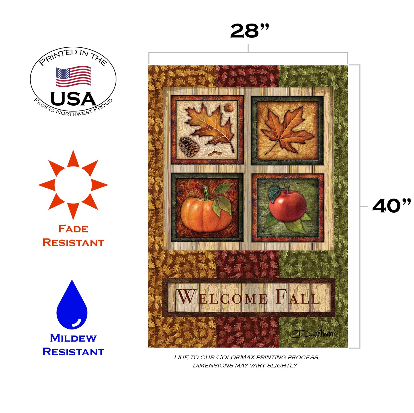 Welcome Fall Decorative Fall Flag