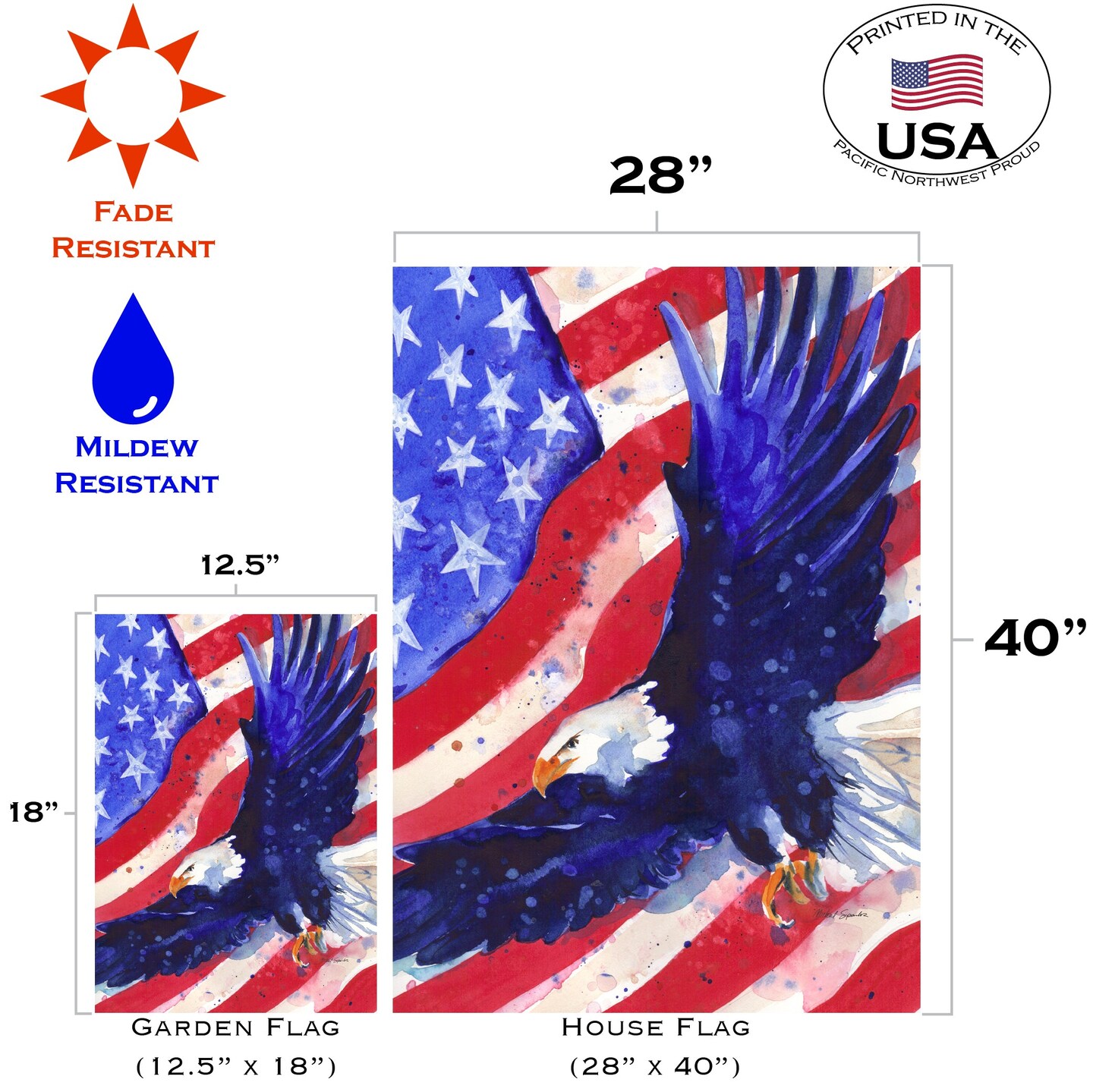 Liberty Eagle Decorative Patriotic Flag