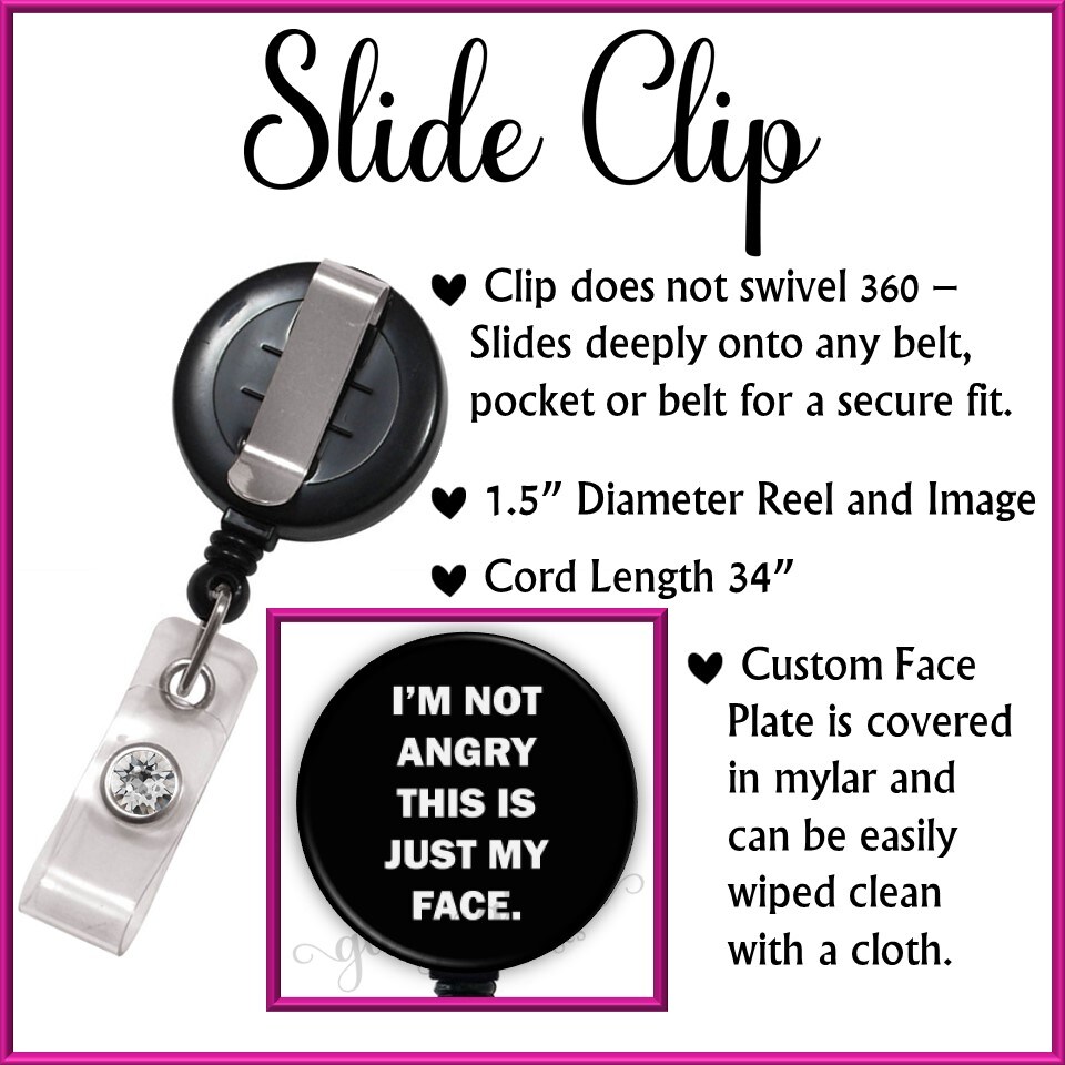 thumbnail image 2 of It's OK, I'm On 500mg Of Fukitol – Retractable Badge Holder / Badge Reel – Black 2 of 6
