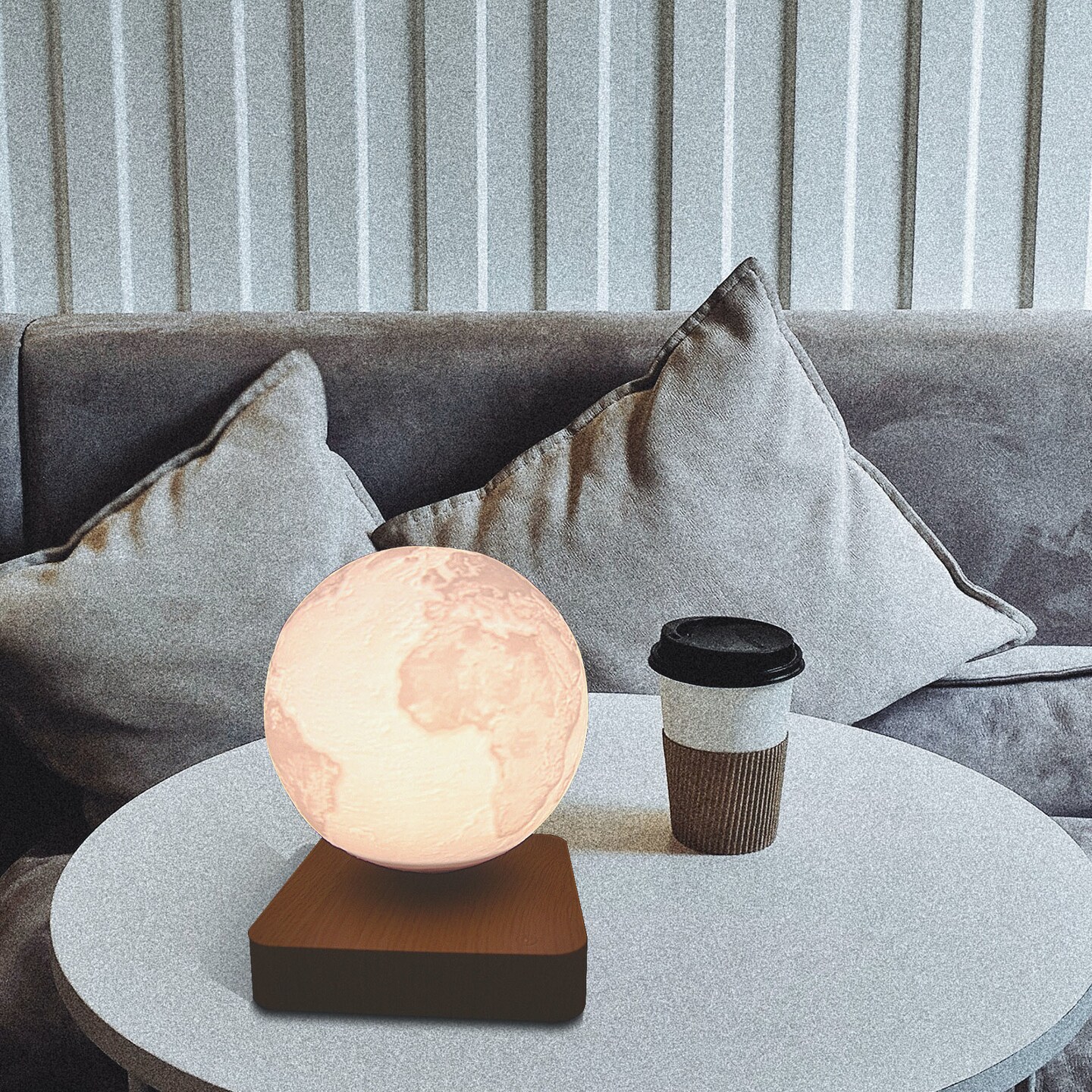 Magnetic Levitation Floating Planets and Moon Table Lamp