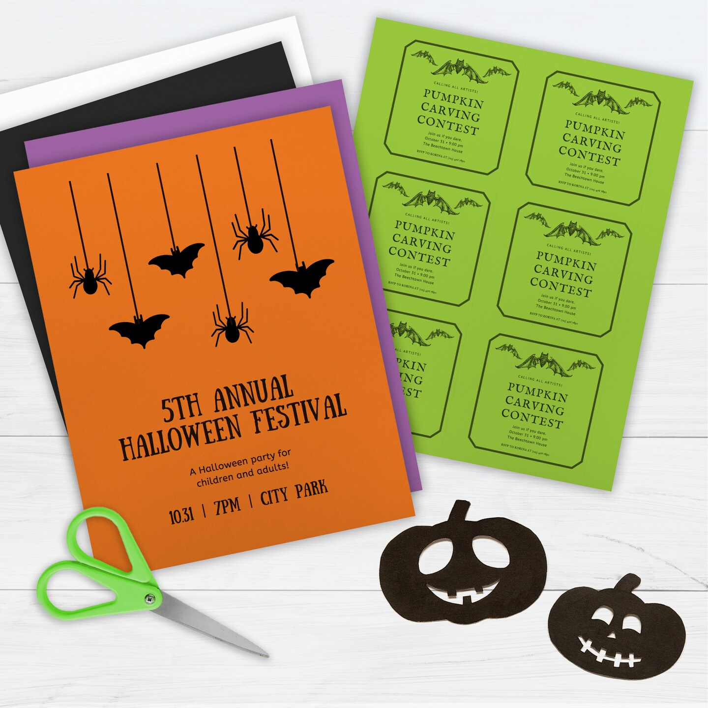 Printworks Halloween Paper, Includes Black, Purple, Green, Orange and White Paper, 8 &#xBD;&#x201D; x 11&#x201D;, 300 Sheets (00582)