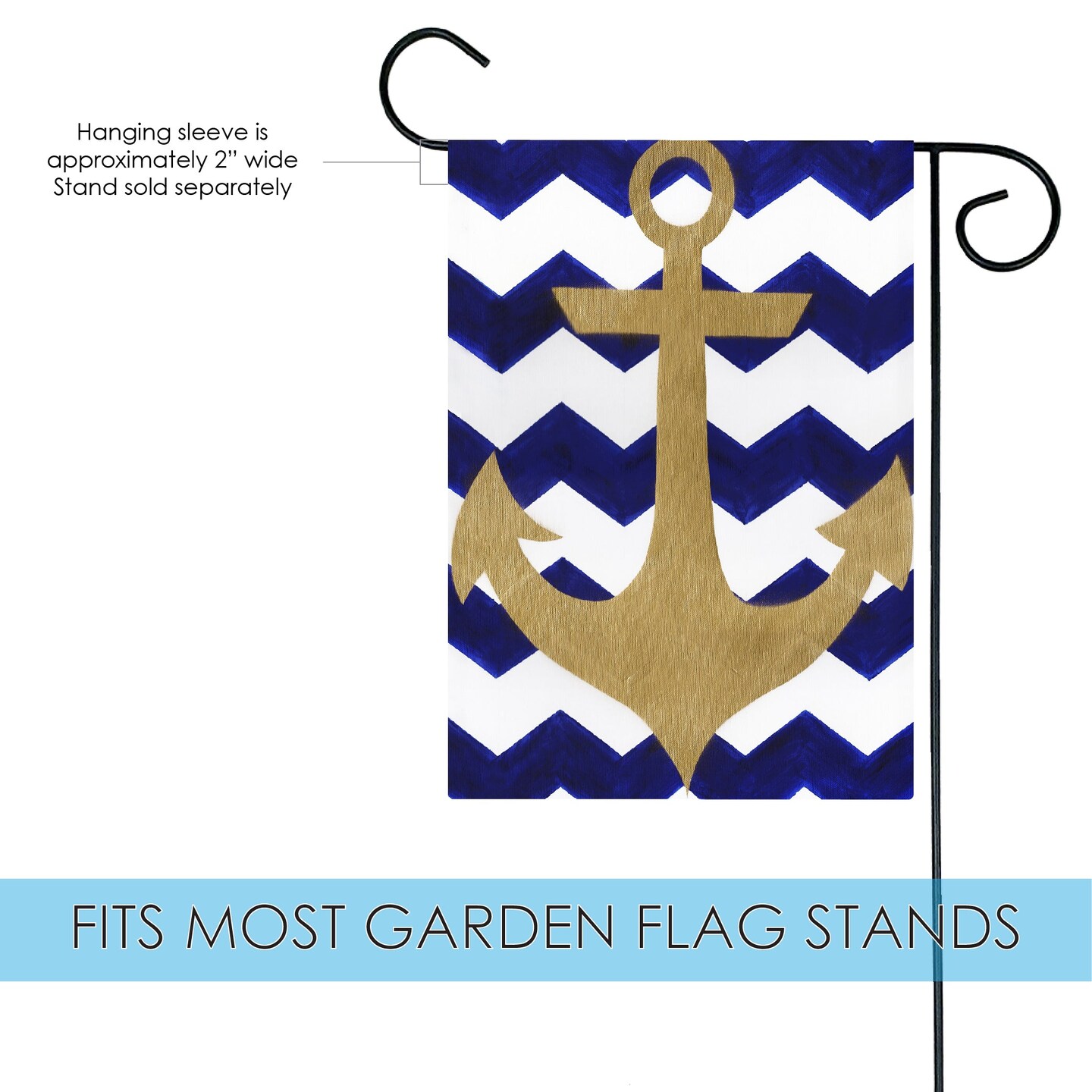 Chevron Anchor Decorative Boat Flag