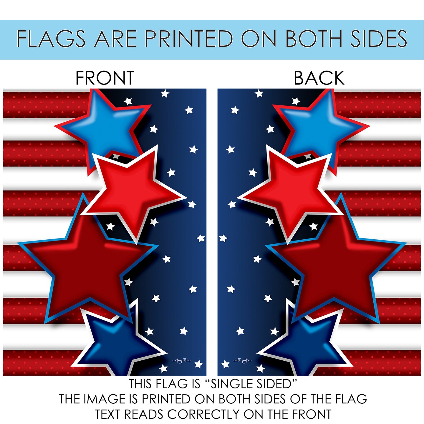 Star Spangled Decorative Patriotic Flag