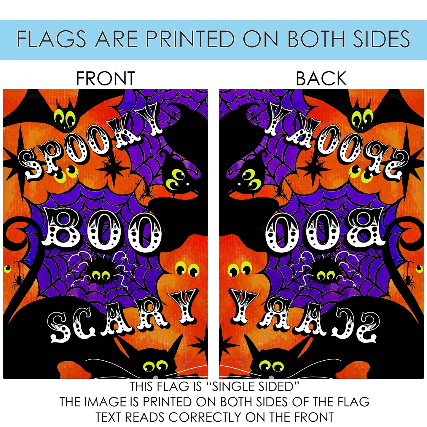 Spooky Scary Decorative Halloween Flag