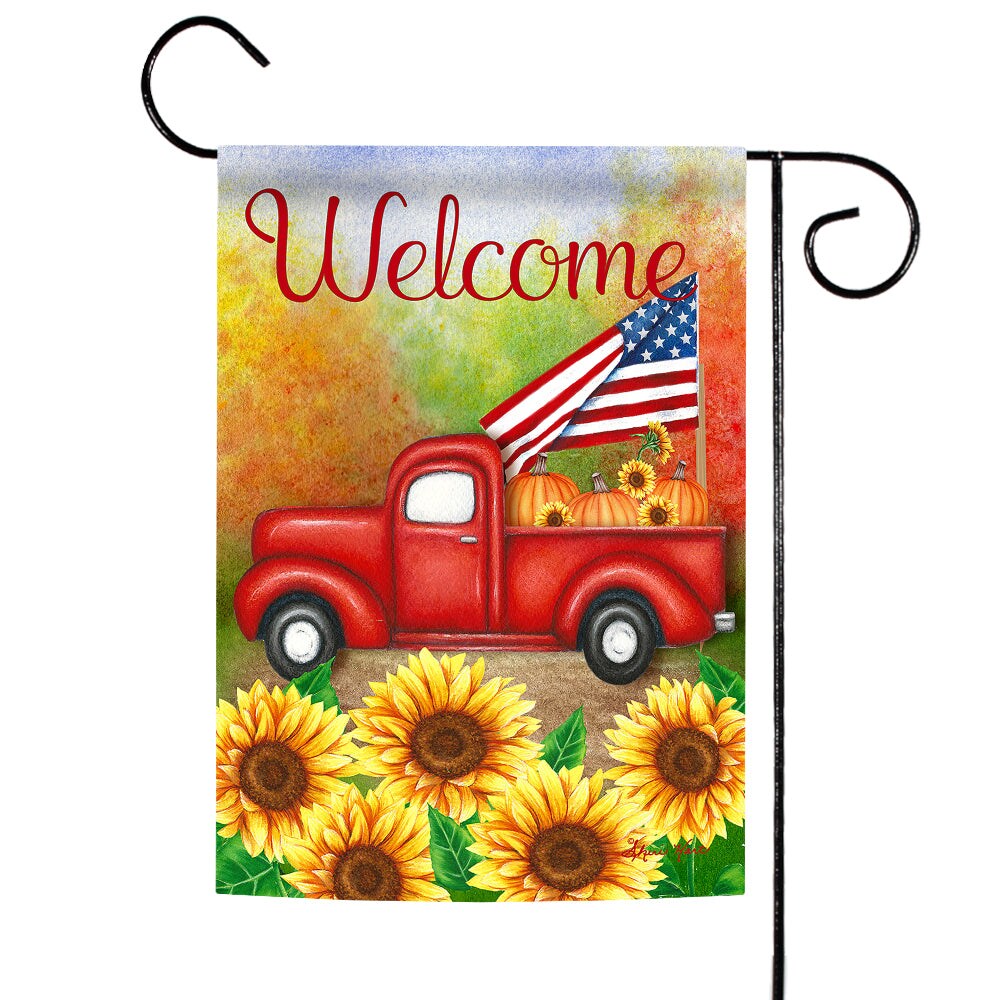 Welcome Harvest Truck Decorative Fall Flag Michaels welcome-harvest-truck-decorative-fall-flag-michaels