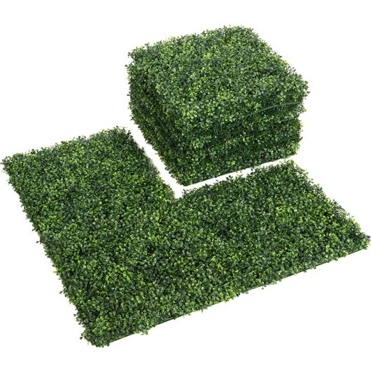 12 Pieces 20 x 20 Inch Artificial Plant Wall Panel for Wedding Decor Fence