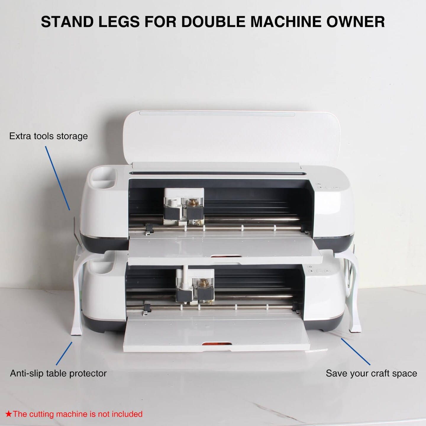 7&#x27;&#x27; Stand Legs for Cricut Maker 3/ Maker/Explore 3/ Explore Air 2 Machine Storage and Organization, Cutting Machine Accessories and Supplies and Tools Organizer, Table Space Saving