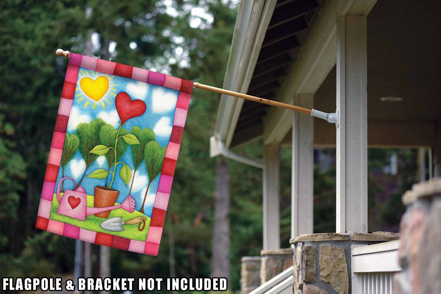 Heart Garden Decorative Valentine Flag