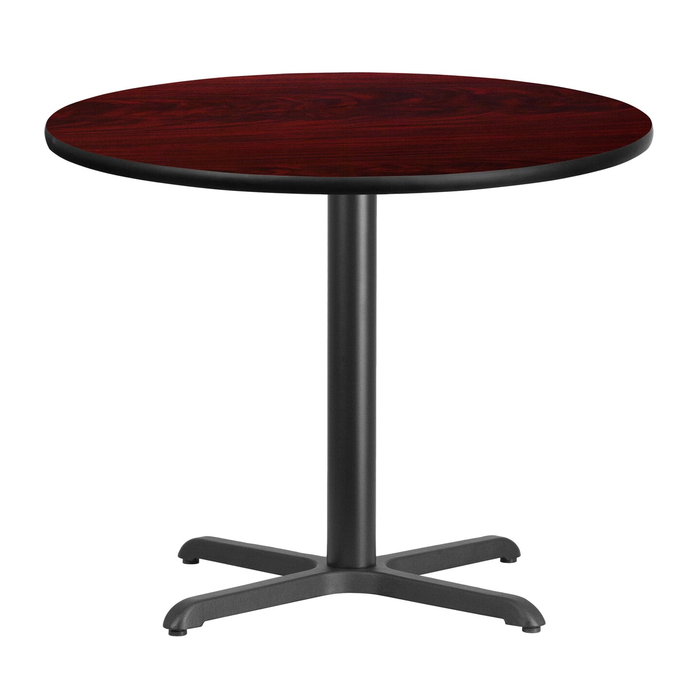 Emma and Oliver 36" Round Laminate Table Top with 30"x30" Table Height Base