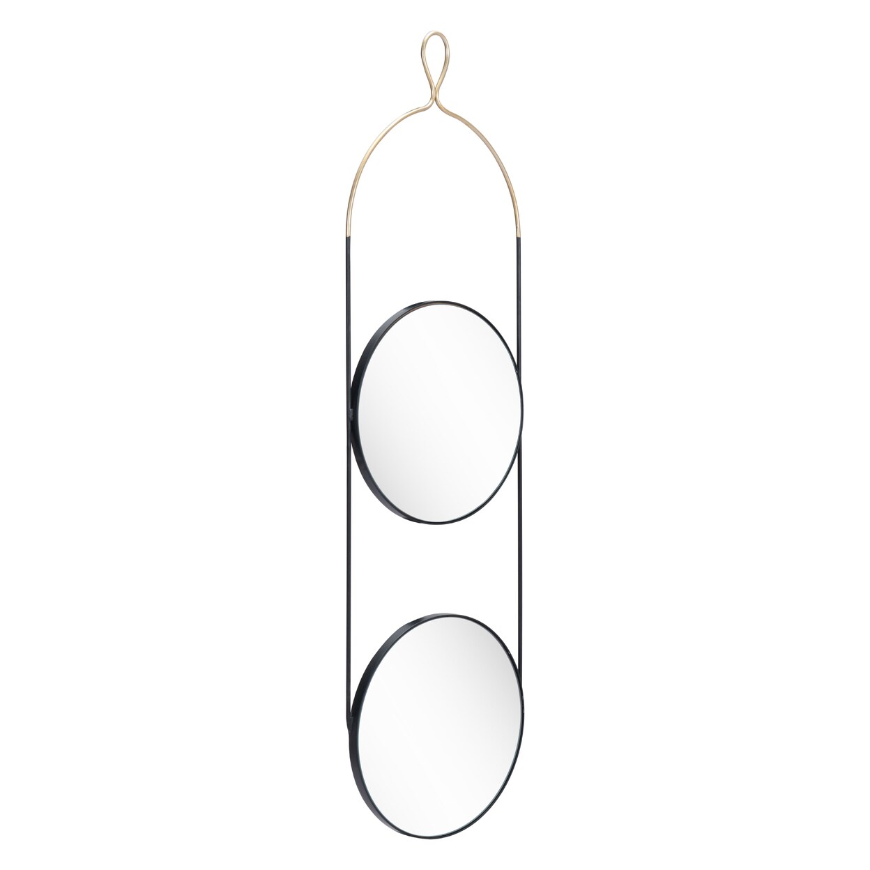 Zodiac Round Mirror Gold Black Decorative Wall Hanging 2 Mirrors Entryway