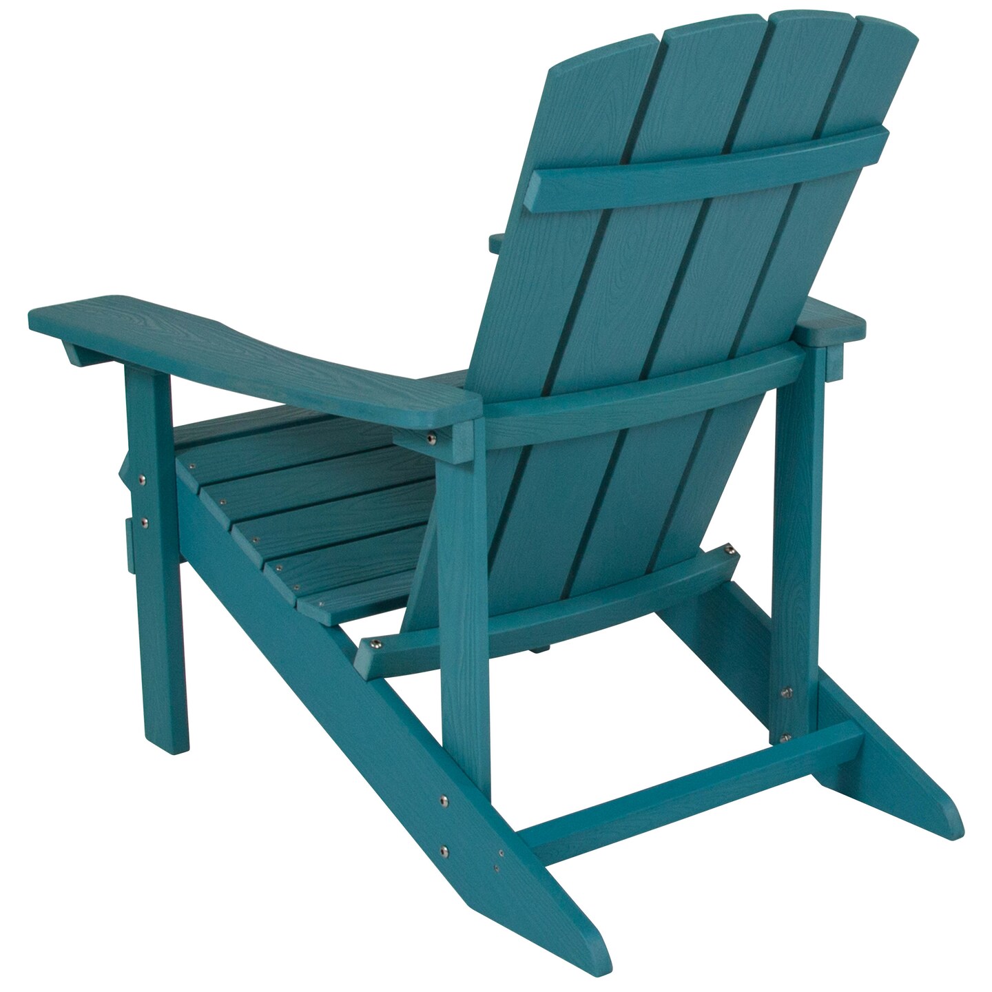 Emma and Oliver 2 Pack Outdoor All-Weather Poly Resin Wood Adirondack Chairs