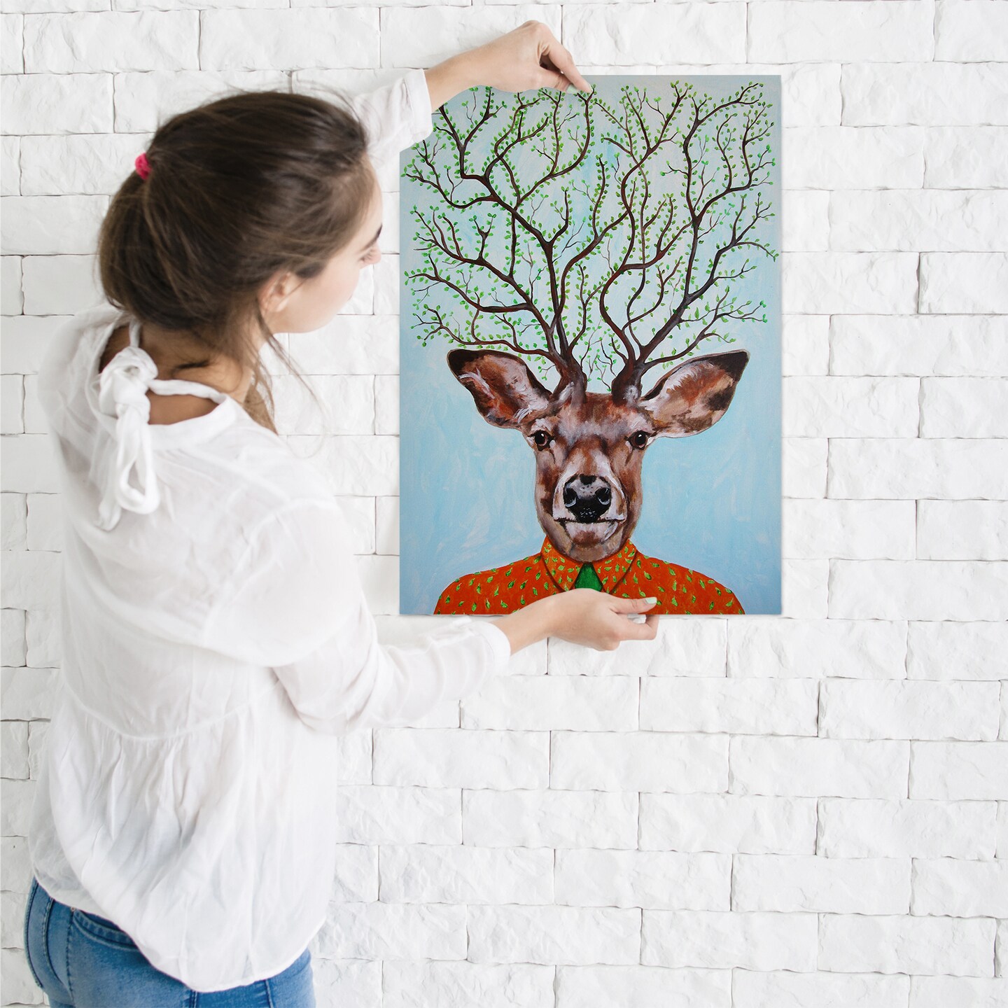 Poster Art Print - Deer Tree by Coco de Paris  - Americanflat