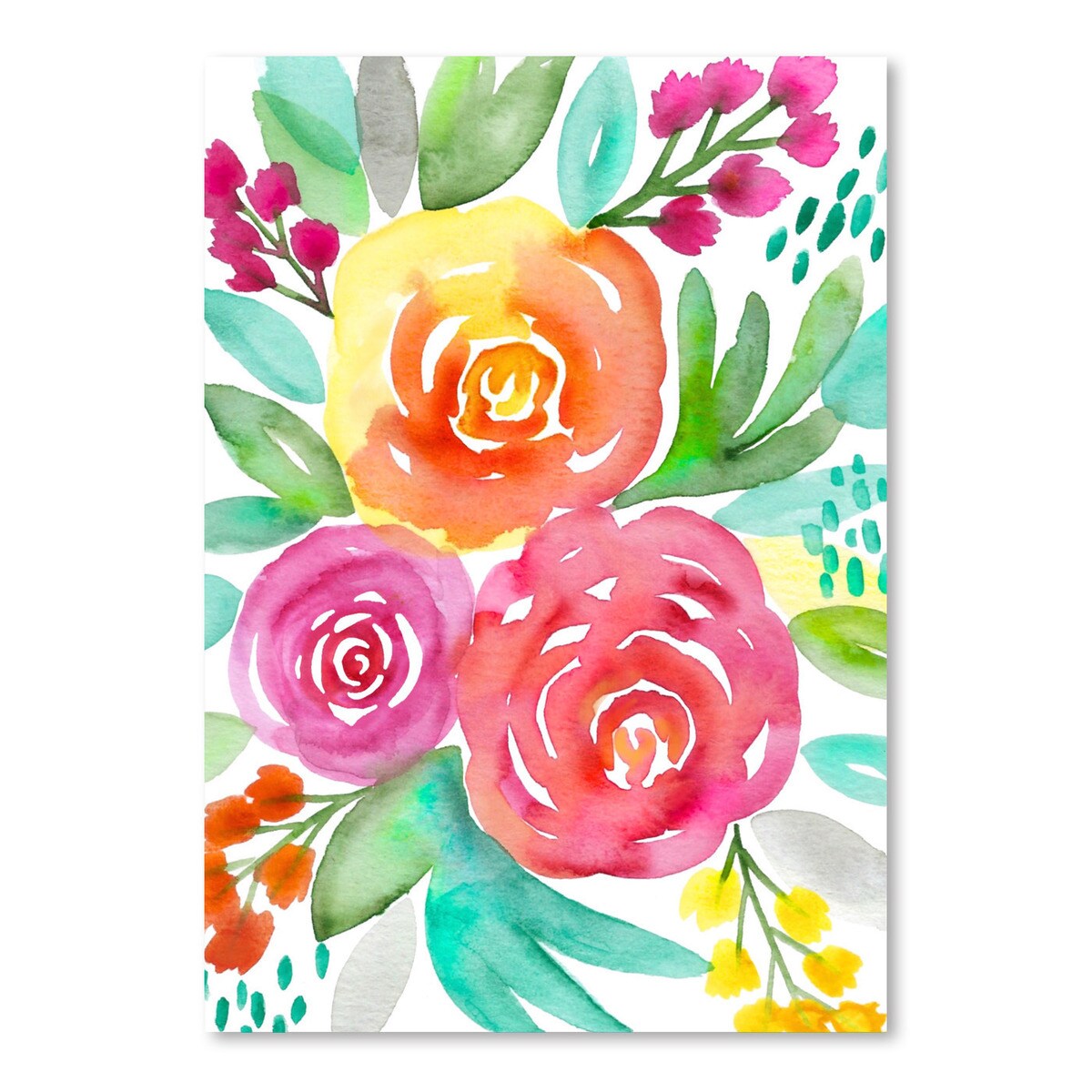 Watercolor Floral 3 by Lisa Nohren  Poster Art Print - Americanflat