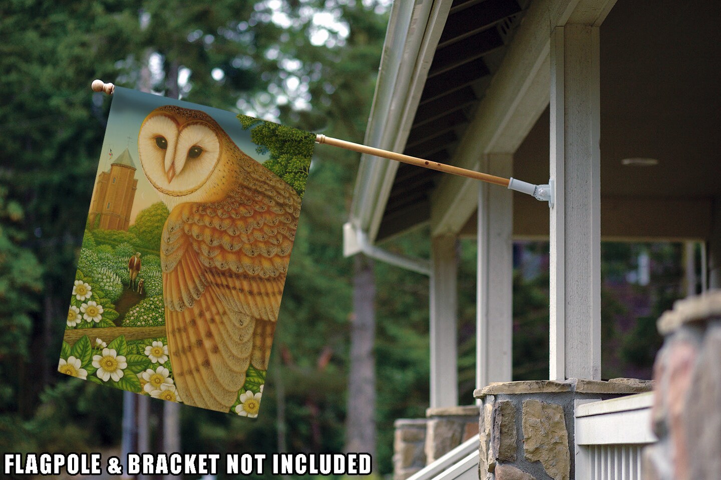 Great Owl Decorative Owl Flag