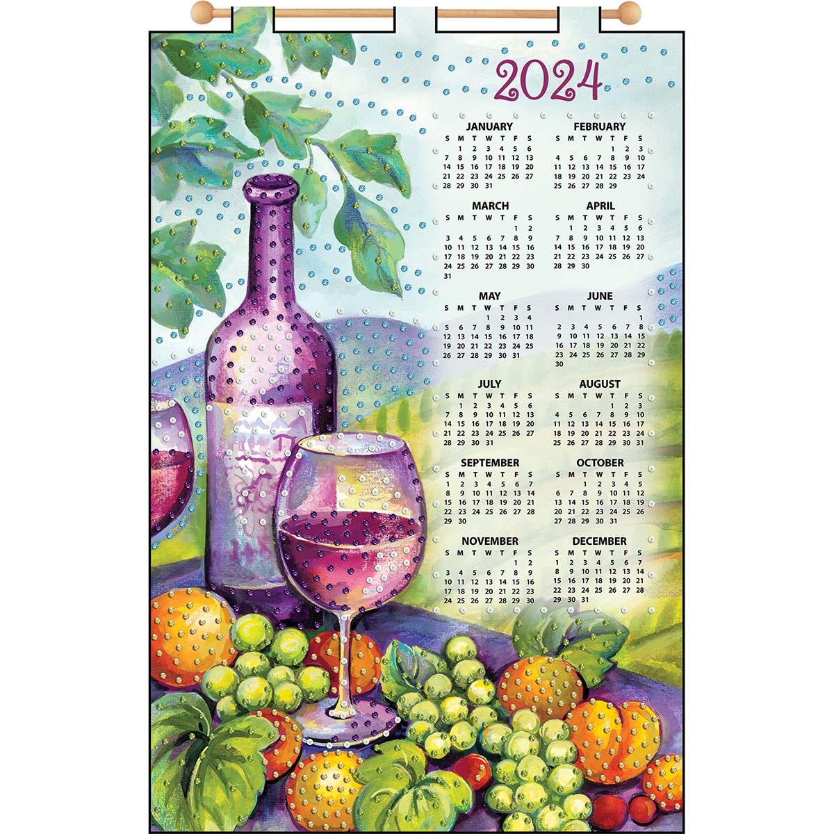 Design Works  Wine Country Calendar Felt &#x26; Sequin Kit