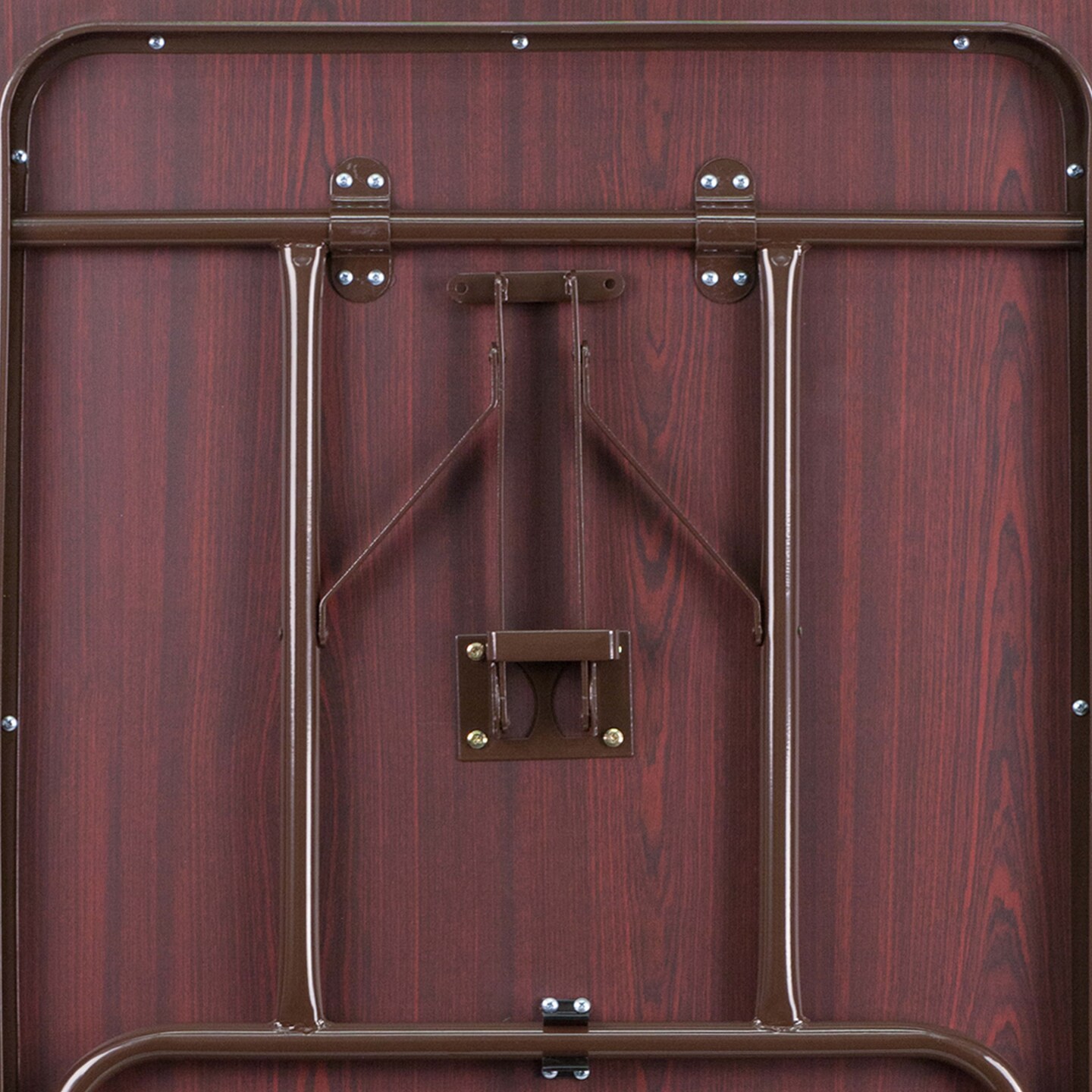 Emma and Oliver 6-Foot Mahogany Melamine Laminate Folding Banquet Table