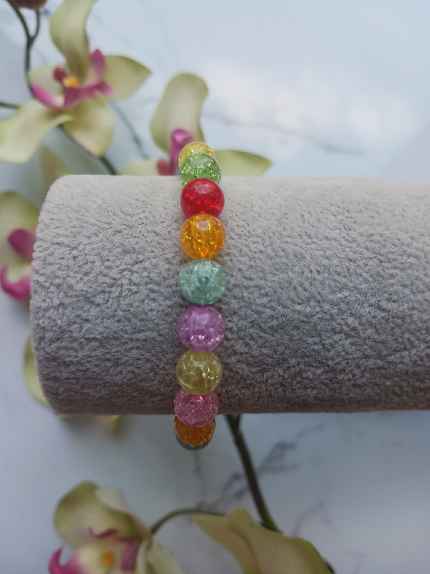 Rainbow Bracelet Handmade Jewelry fashion Stretch Bracelet