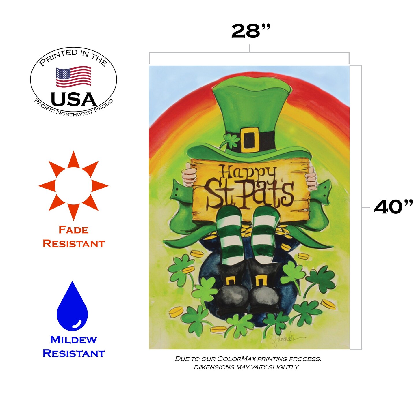 Happy Saint Pat&#x27;s Decorative St Patricks Day Flag