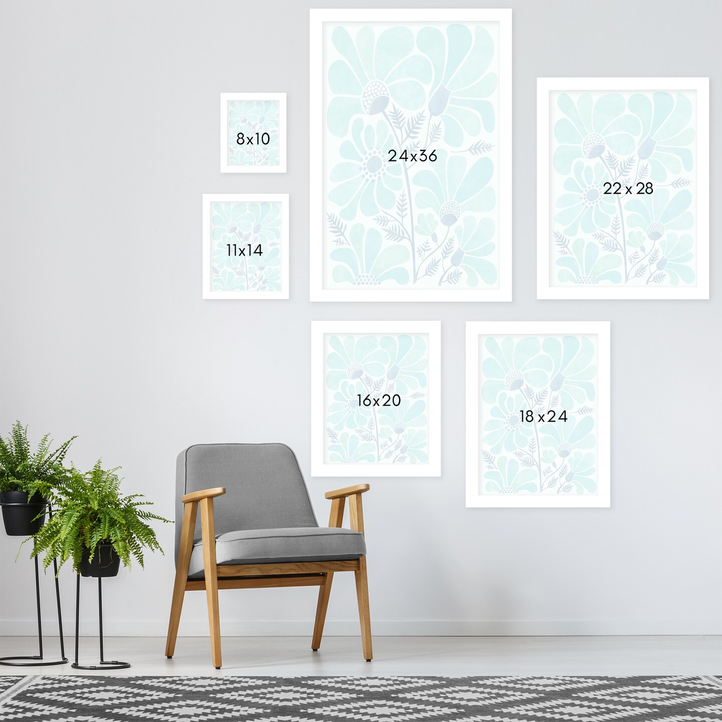 Himalayan Blue Poppies by Modern Tropical Frame  - Americanflat