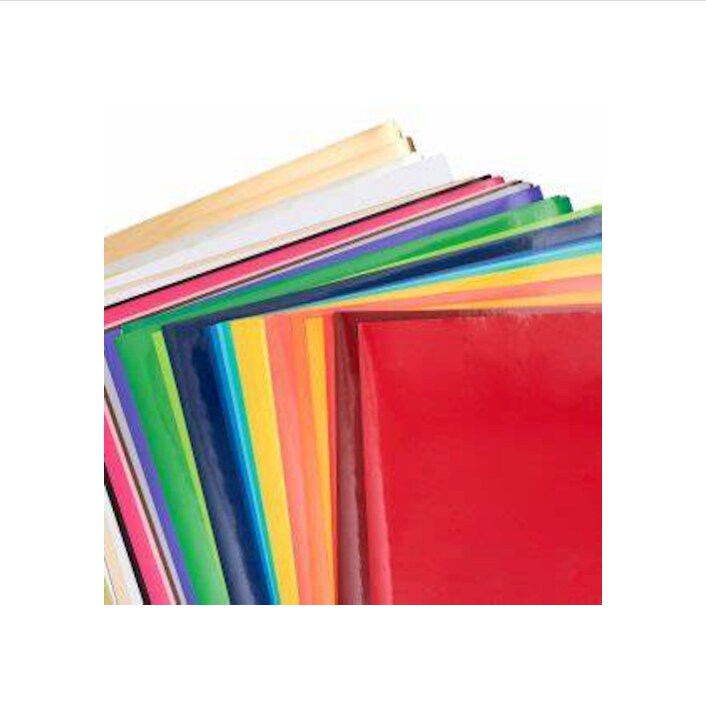 HOME DECOR - American Crafts - 12x12 - BRIGHT SOLID VINYL COMBO PACK 40 SHEETS 348091