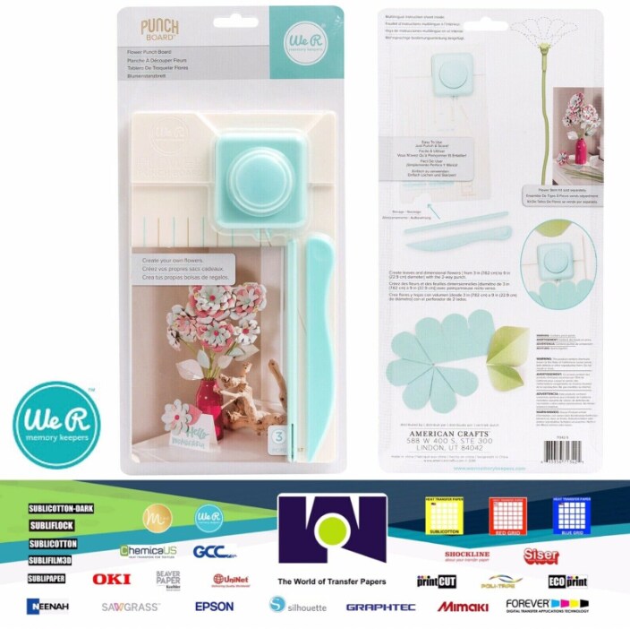 American Crafts TOOL - We R Memory Keepers - PUNCH BOARD - FLOWER 71342-5