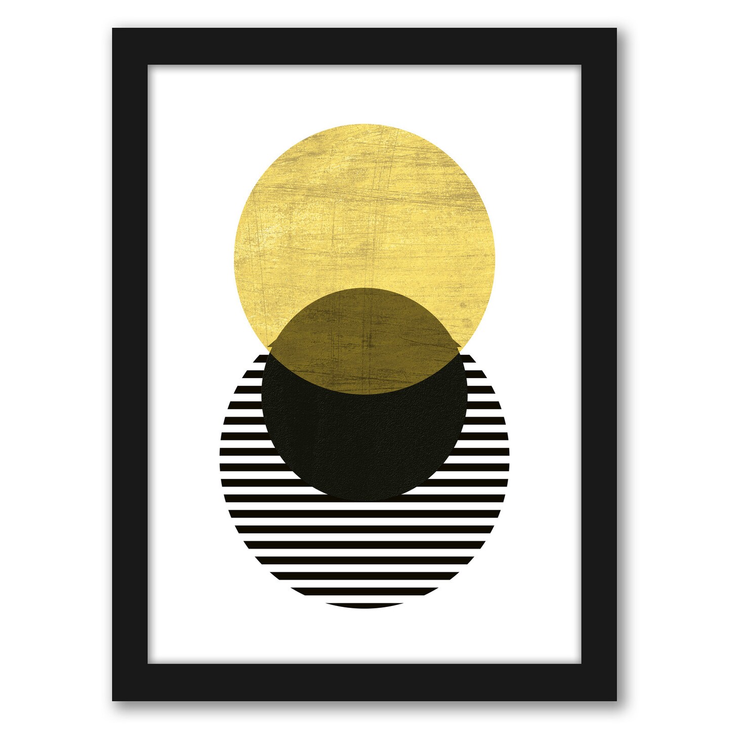 Minimalist Yellow Circle Print by Pop Monica Frame  - Americanflat